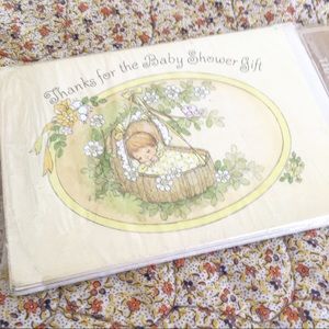 FREE w/any purchase Vintage 70's/80's Baby Shower Thank You Ca…